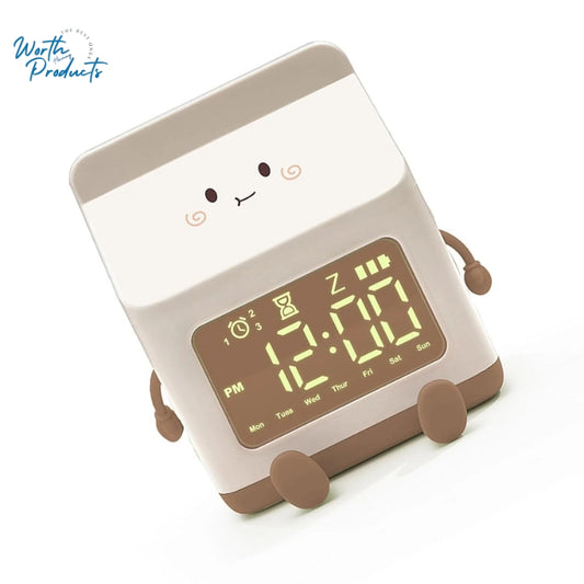Cartoon Fun Milk Display Alarm Clock