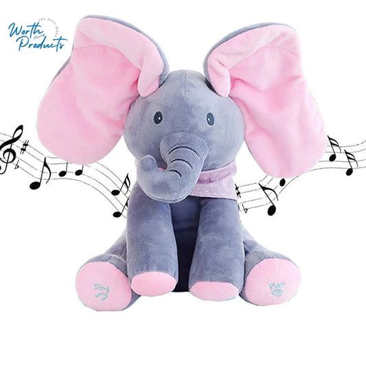 Peekaboo Interactive Stuffed Elephant Toy
