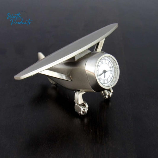 Airplane Table Clock Showpiece