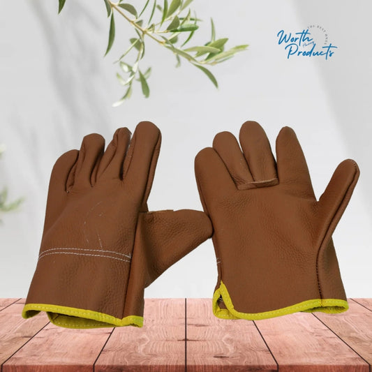Heavy Duty Leather Gardening Gloves