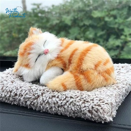 Cute Sleeping Cat Plush Toy