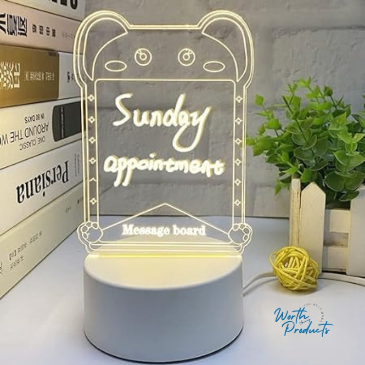 WHP™ – Creative 3D Acrylic Message Board with Pen