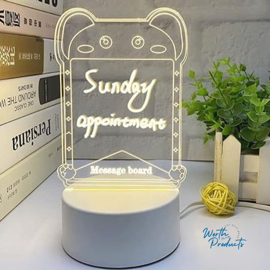 Creative 3D Acrylic Message Board with Pen
