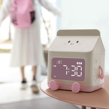 Cartoon Fun Milk Display Alarm Clock