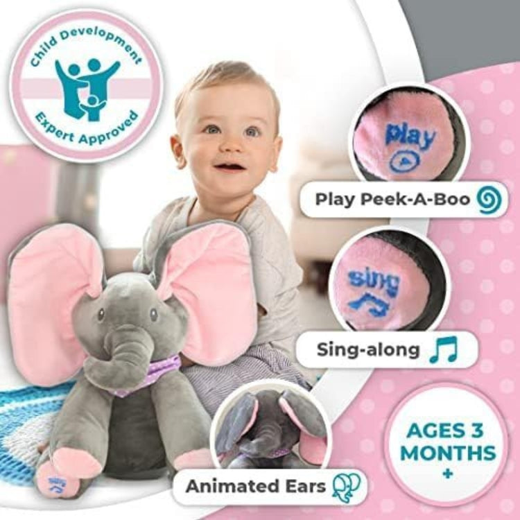 WHP™ – Peekaboo Interactive Stuffed Elephant Toy