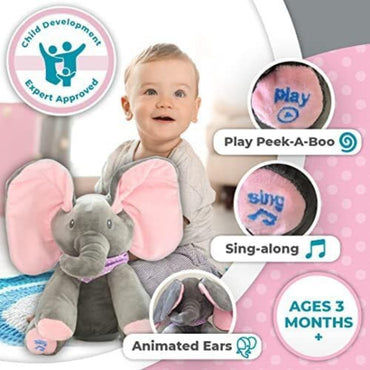 Peekaboo Interactive Stuffed Elephant Toy