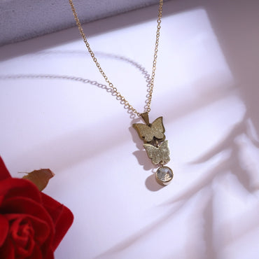 Golden Butterfly Jewelry Set