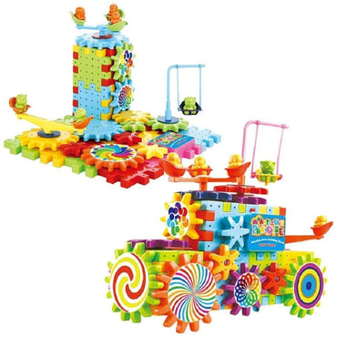 Motorized Spinning with Rotating Gear Blocks