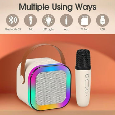Portable Bluetooth Speaker with Wireless Mic