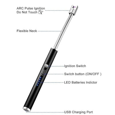 Rechargeable Electric Gas Lighter for Home Use