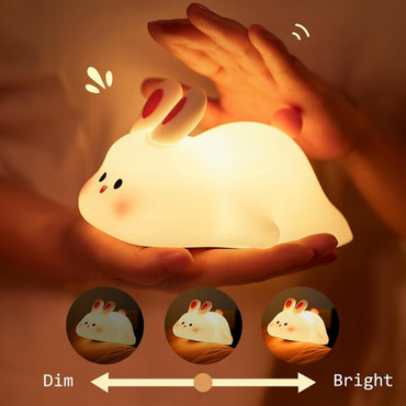 Cute Rabbit Silicone Touch Lamp