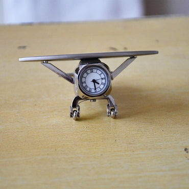 Airplane Table Clock Showpiece