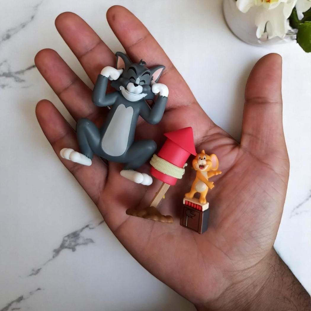 Tom & Jerry Cartoon Car Dashboard Fun Figurine
