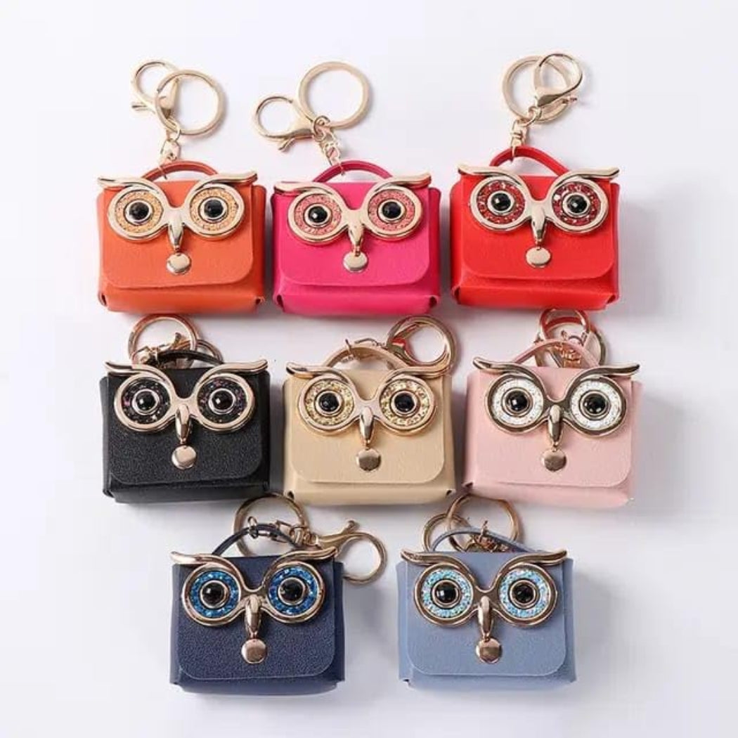 OwlEye Mini Coin Purse Keychain