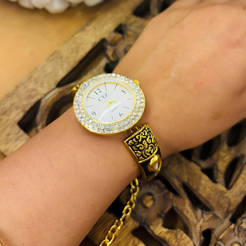 Gold-Tone Watch Rakhi