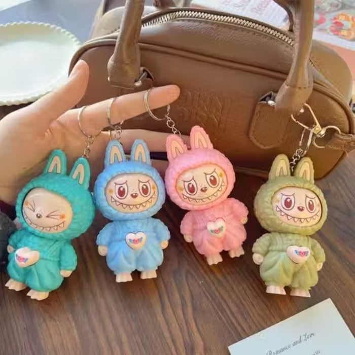 Face Changing Labubu Keychain
