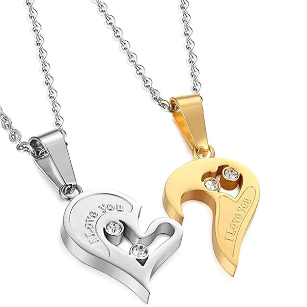 WHP™ – Heart-Shaped Couple Pendant Set