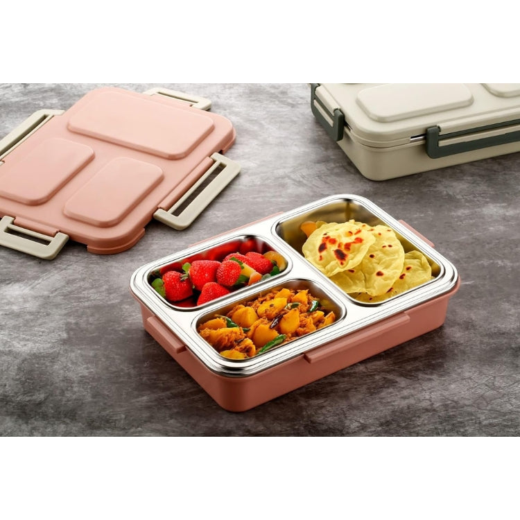 WHP™ – Insulated 3 Compartment Stainless Steel Lunch Box