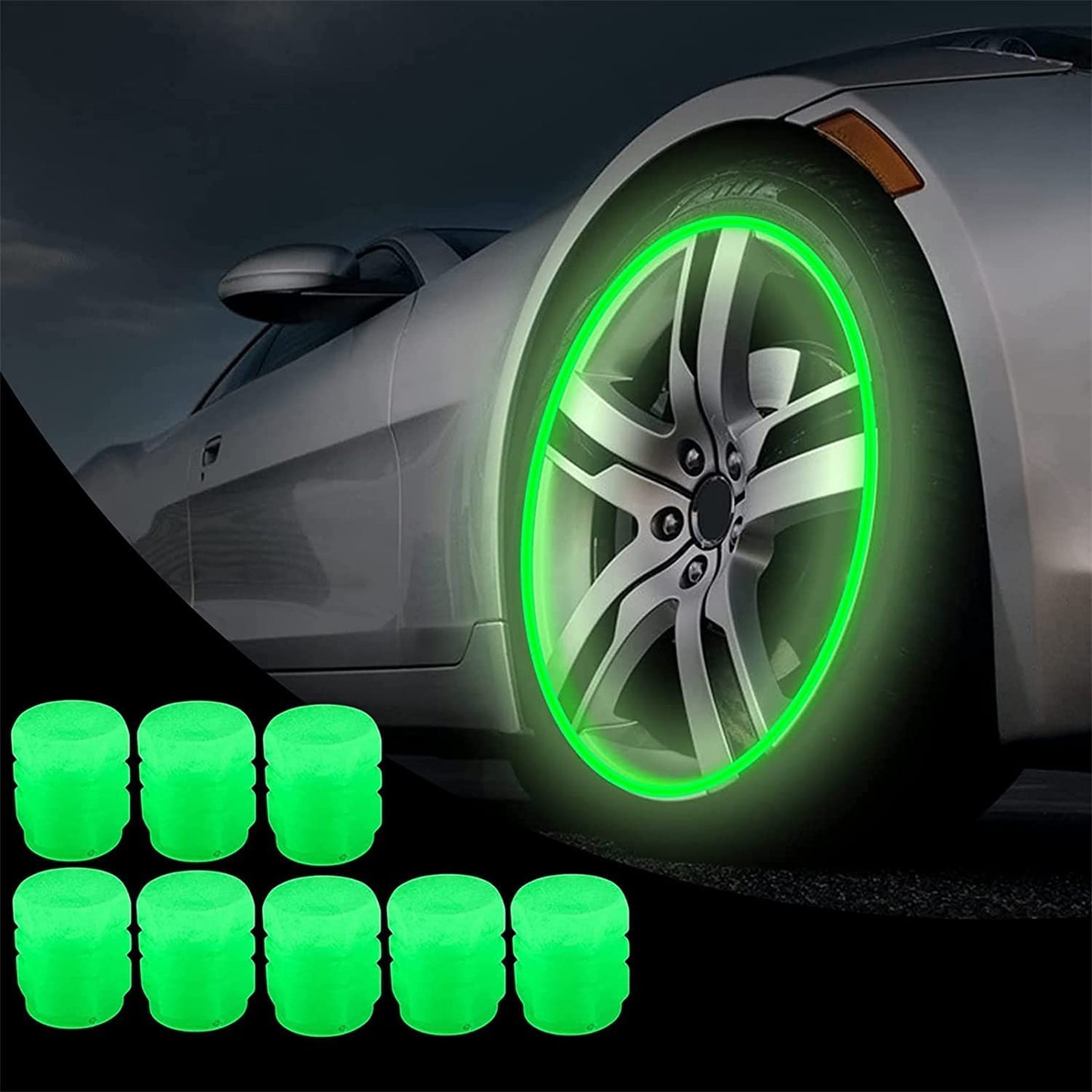 WHP™ – Plastic Tyre Valve Cap for Car (Cylinder) (PACK OF 4)