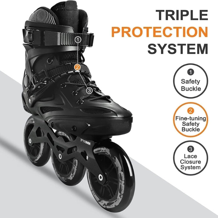 3 Wheel Inline Skates Skating Shoes