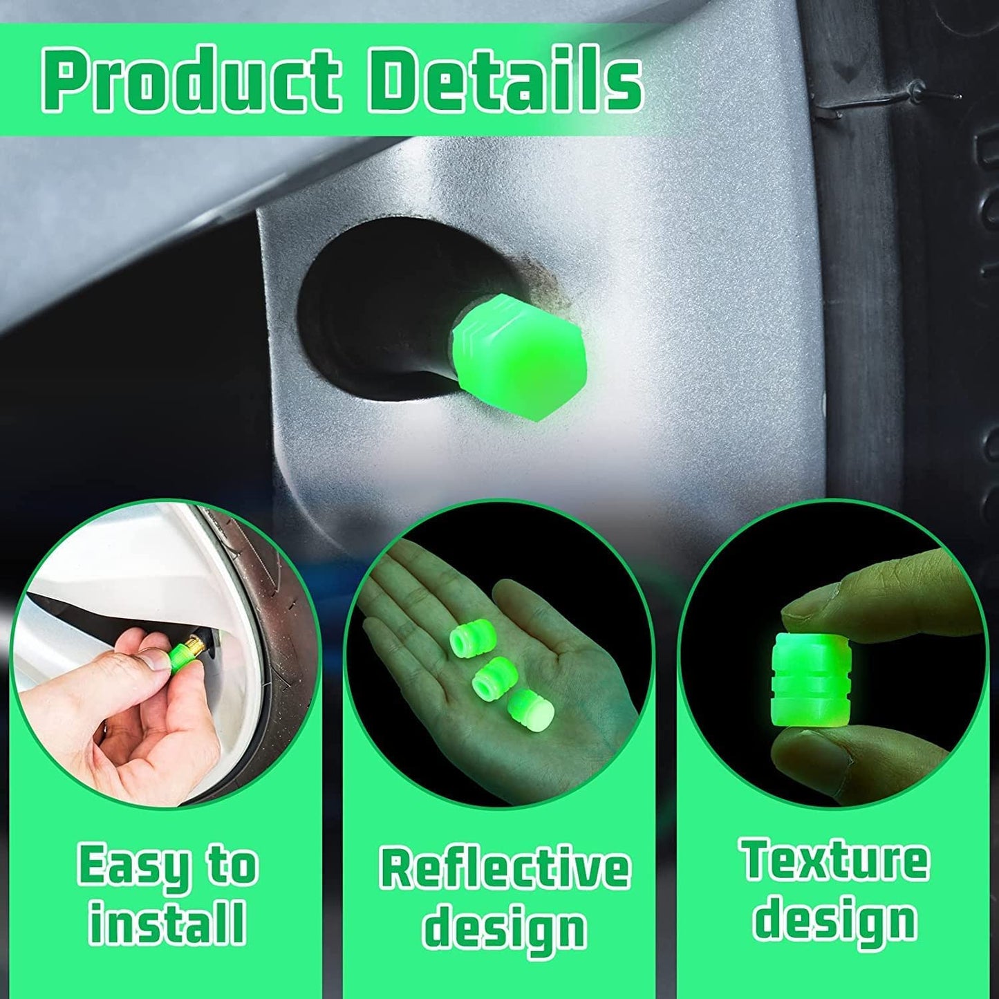 WHP™ – Plastic Tyre Valve Cap for Car (Cylinder) (PACK OF 4)