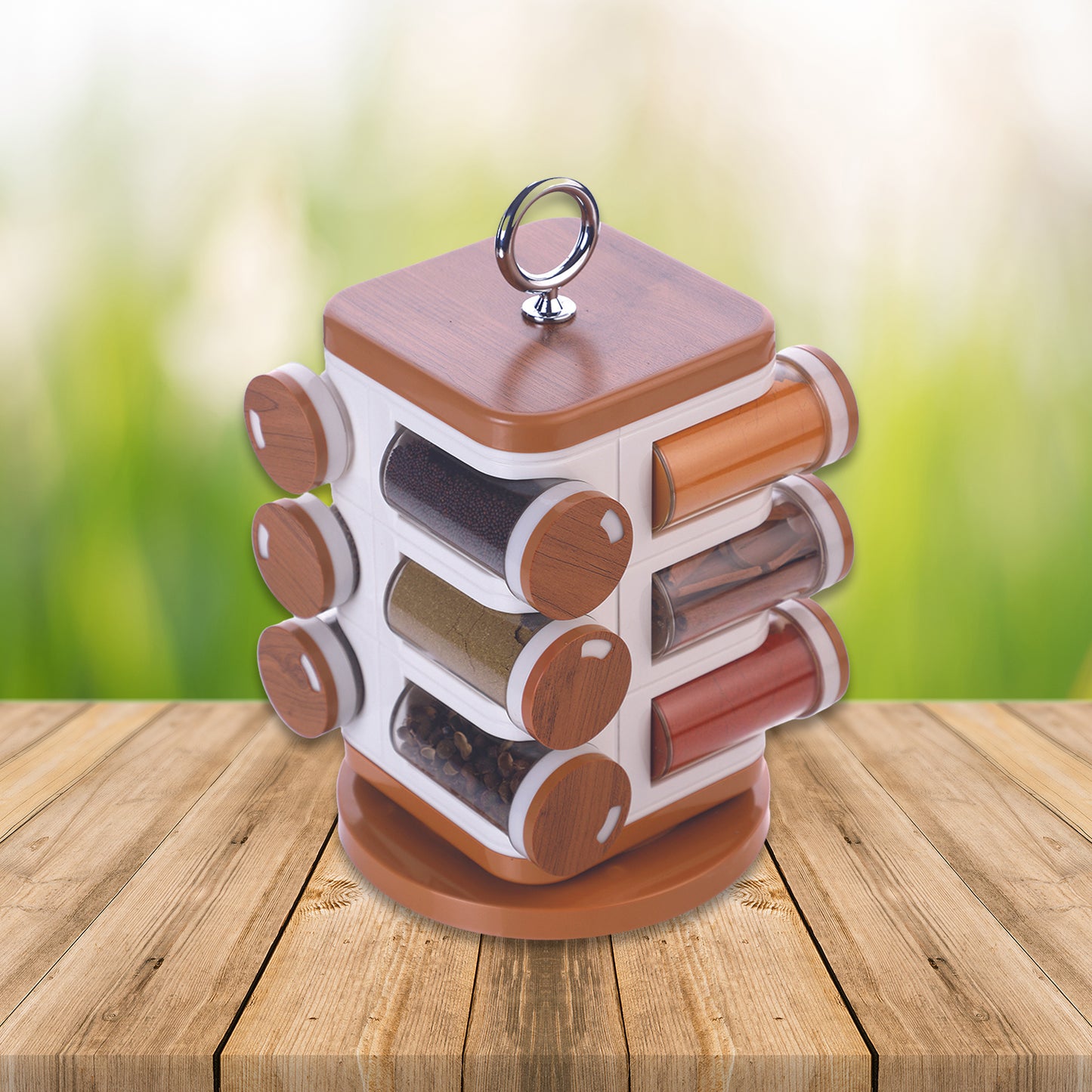 WHP ™ – 12-jar Revolving Spice Rack Masala Box