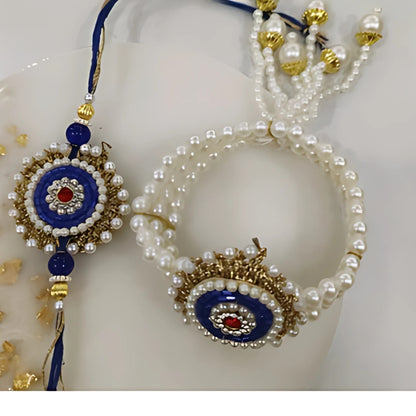 Royal Pearl Rakhi Pair