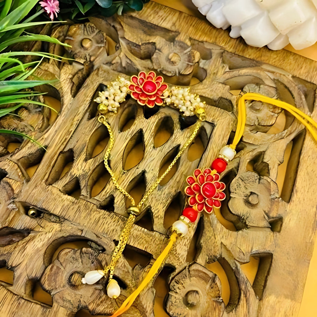 Blossom Bond Rakhi Pair (Set of 2)