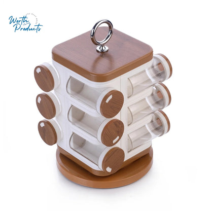 WHP ™ – 12-jar Revolving Spice Rack Masala Box