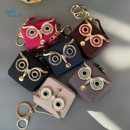 OwlEye Mini Coin Purse Keychain