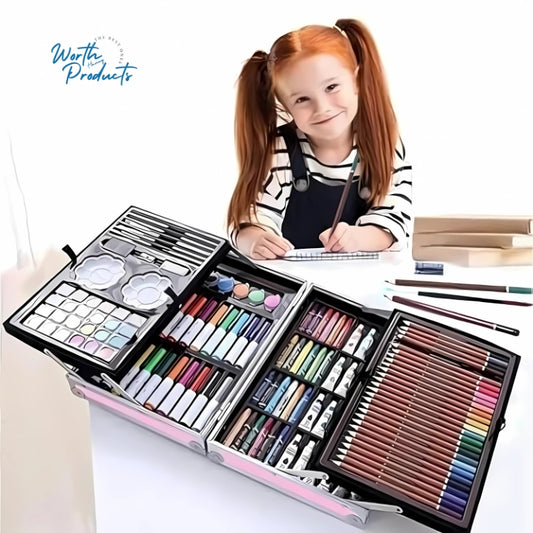 WHP™ – 145 Pieces Kids Art Set with Unicorn Case