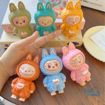 Face Changing Labubu Keychain