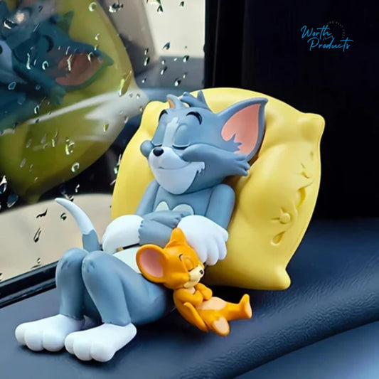 Sleeping Tom & Jerry Car Dashboard Figurine