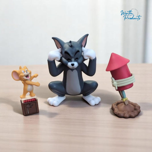 Tom & Jerry Cartoon Car Dashboard Fun Figurine
