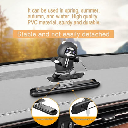 Skateboarding Panda Car Dashboard Toy
