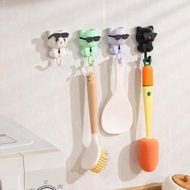 Multi-Purpose Cat Key Holder with Sunglasses Hook