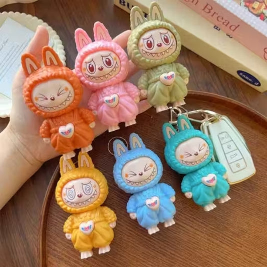 Face Changing Labubu Keychain