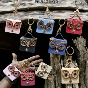 OwlEye Mini Coin Purse Keychain