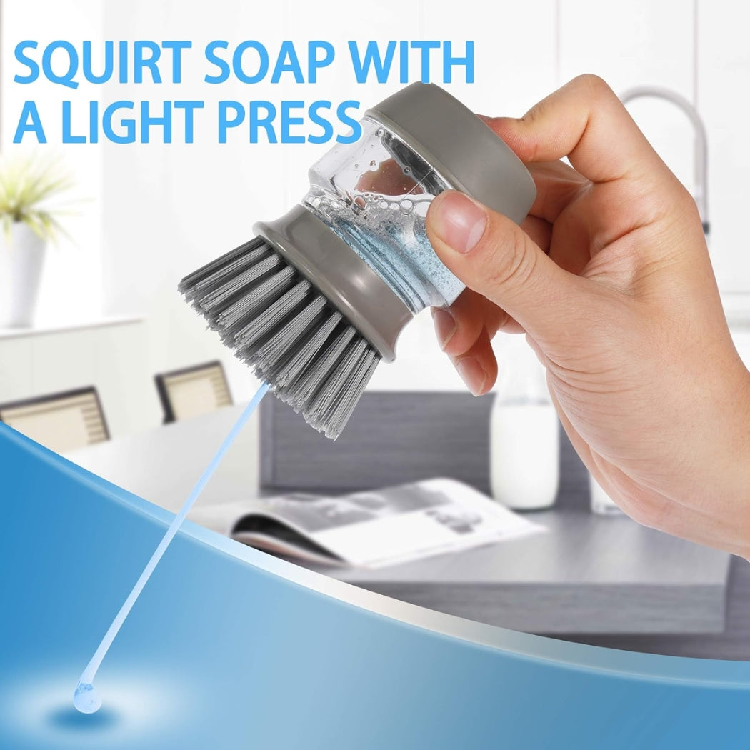 Soap Dispensing Dish Brush Set (Pack of 2)