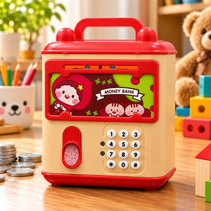 Piggy Bank for Kids with Password & Fingerprint Lock