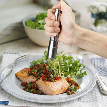 WHP™ – Stainless Steel Thumb Presser Salt And Pepper Grinder