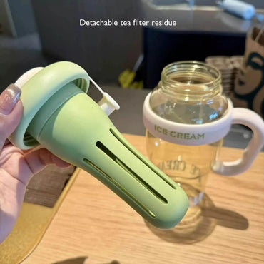 Ice Cream Theme Straw Tumbler Bottle