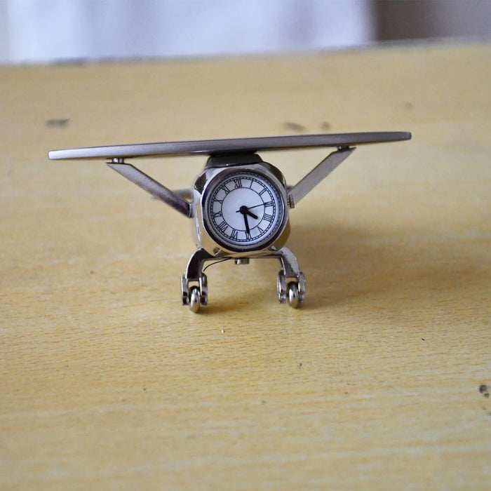 Airplane Table Clock Showpiece