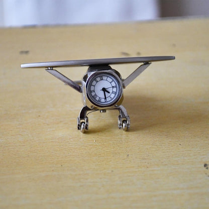 Airplane Table Clock Showpiece