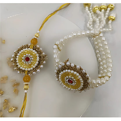 Royal Pearl Rakhi Pair