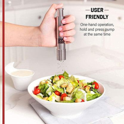 WHP™ – Stainless Steel Thumb Presser Salt And Pepper Grinder
