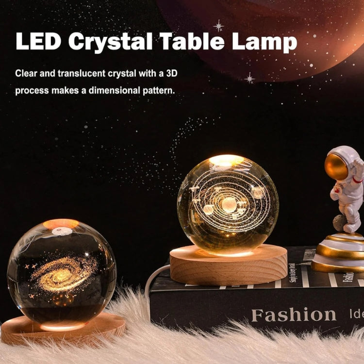 3D Galaxy Crystal Ball Night Lamp