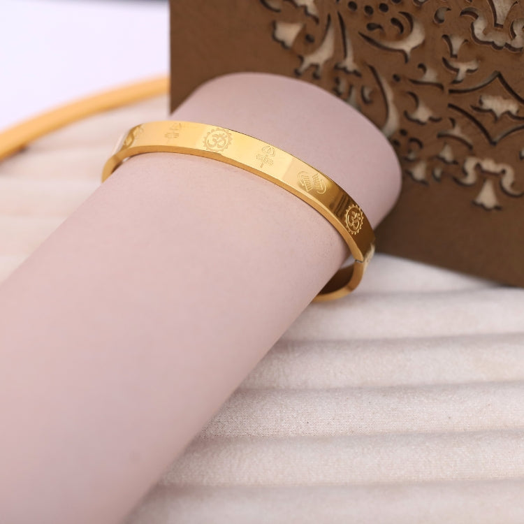WHP™ – Men’s Gold-Plated Engraved Kada Bracelet