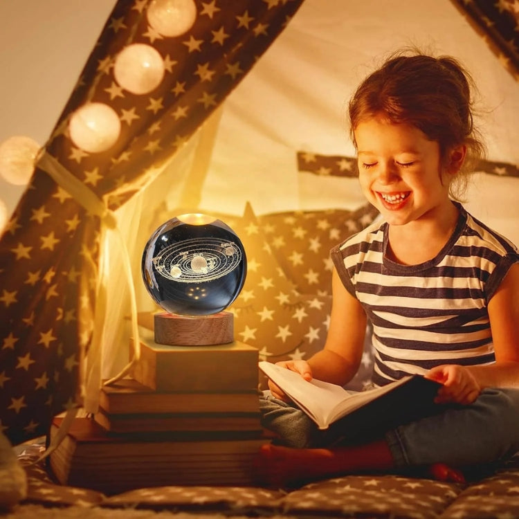 3D Galaxy Crystal Ball Night Lamp