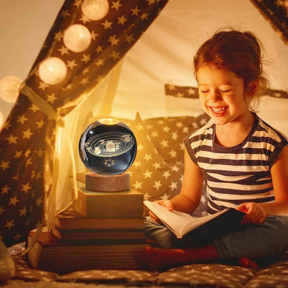3D Galaxy Crystal Ball Night Lamp
